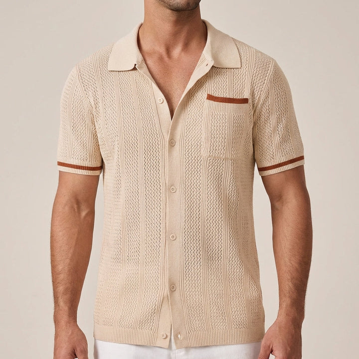 Lion Style | Men’s Buttoned Knit Polo