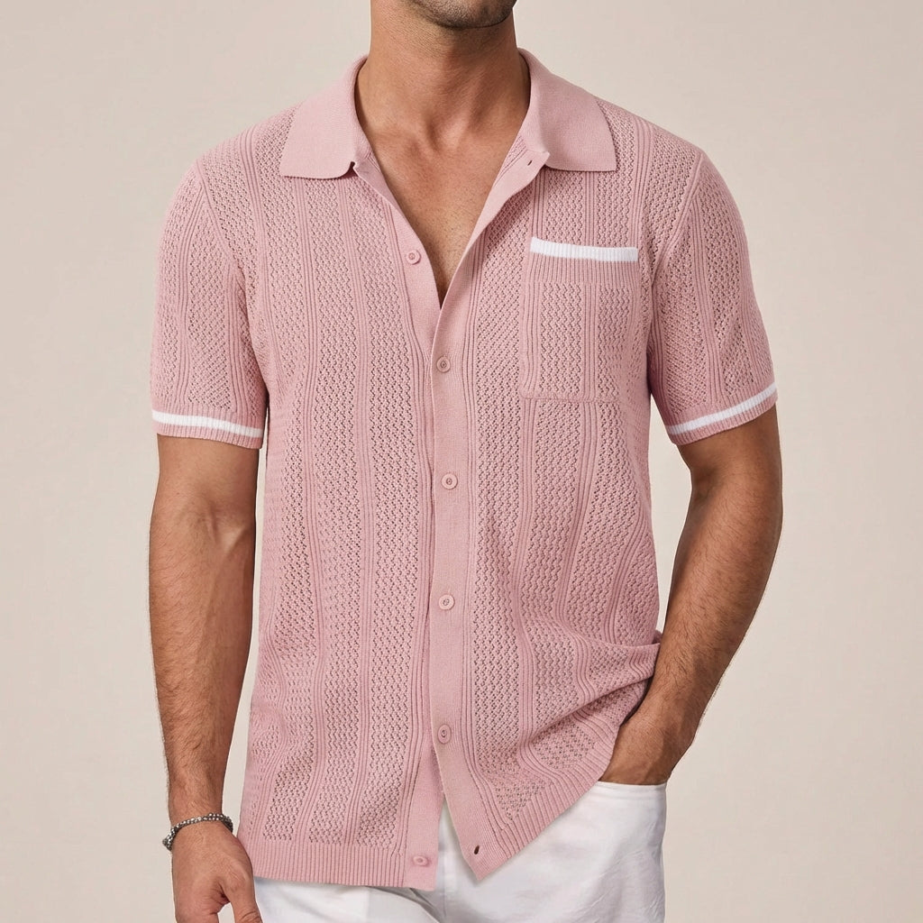 Lion Style | Men’s Buttoned Knit Polo