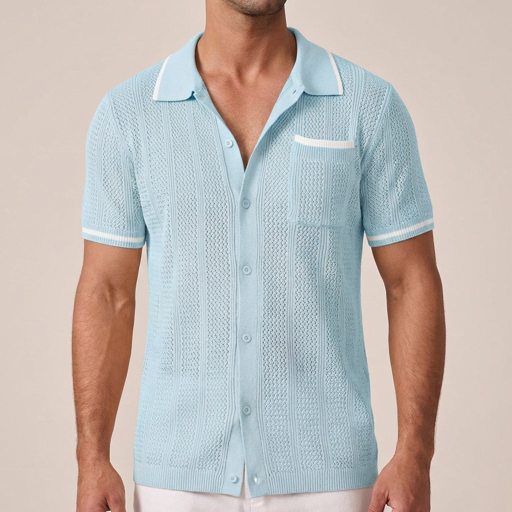 Lion Style | Men’s Buttoned Knit Polo