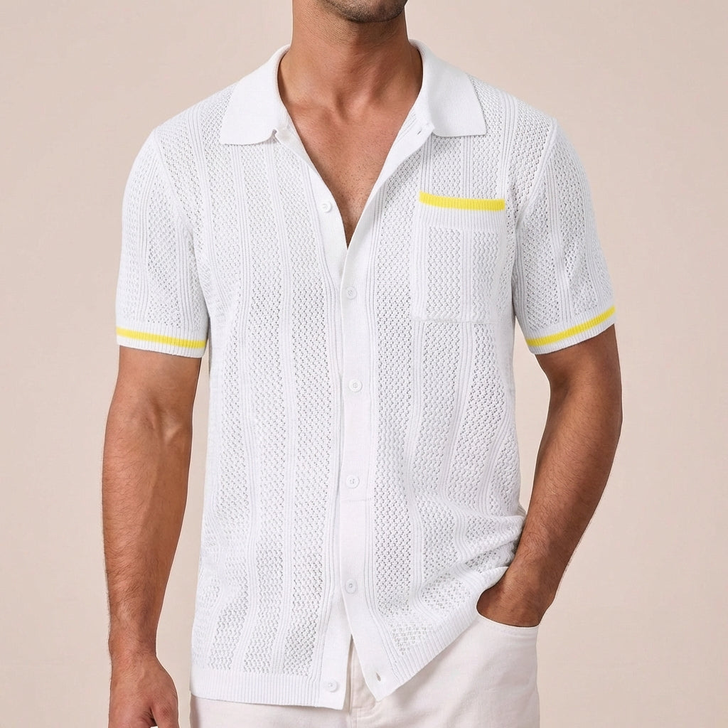 Lion Style | Men’s Buttoned Knit Polo