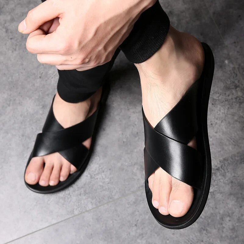 Lion Style | Men’s Leather Orthopedic Sandals