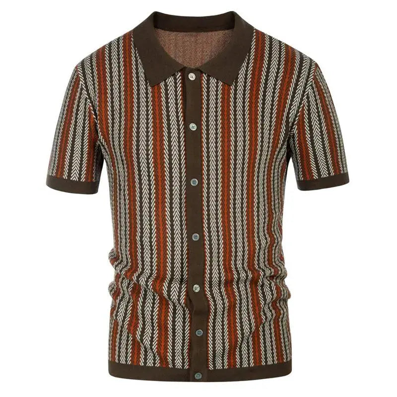 Lion Style | Men’s Retro Stripe Polo Shirt
