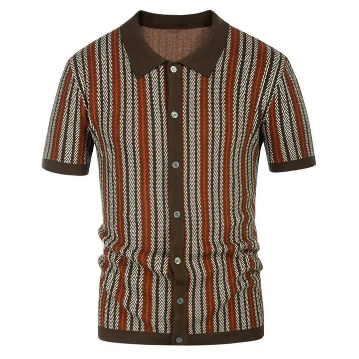 Lion Style | Men’s Retro Stripe Polo Shirt