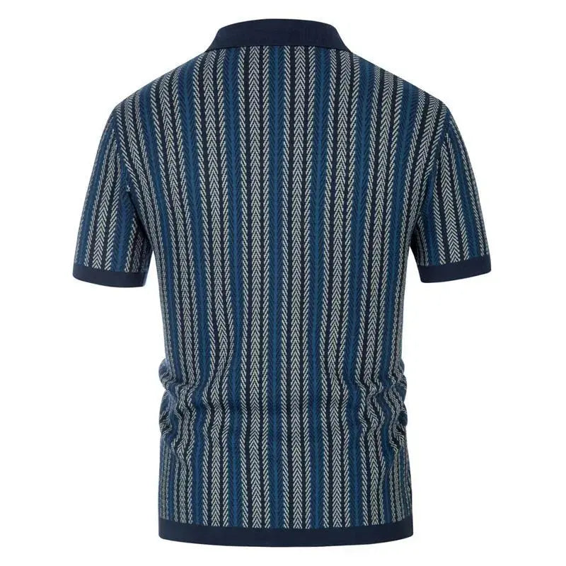 Lion Style | Men’s Retro Stripe Polo Shirt