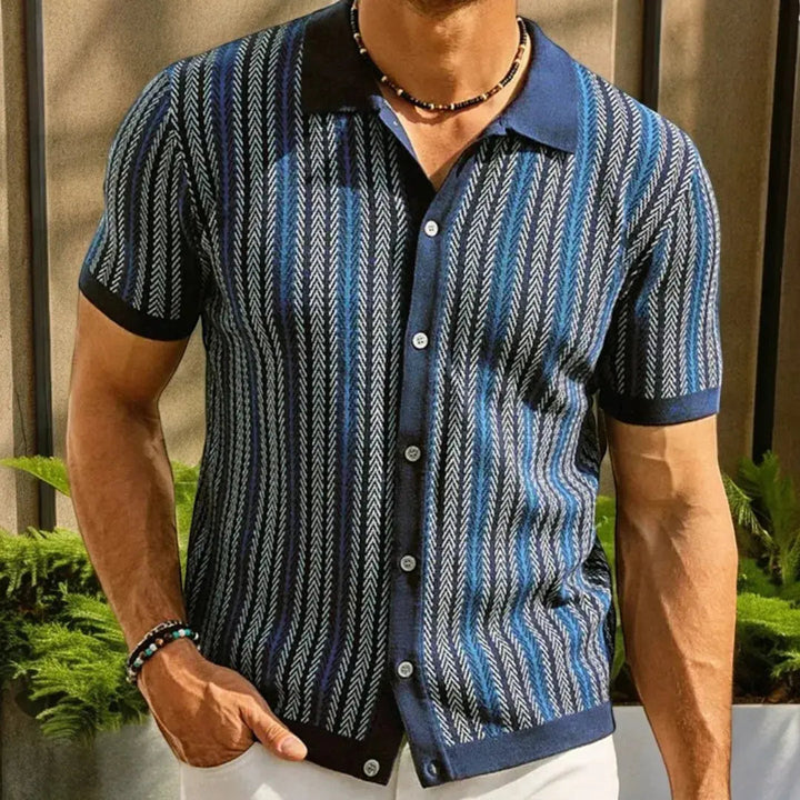 Lion Style | Men’s Retro Stripe Polo Shirt