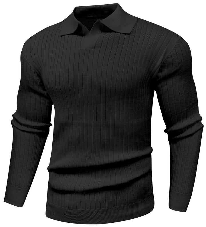 Lion Style | Men’s Ribbed Knit Polo Sweater