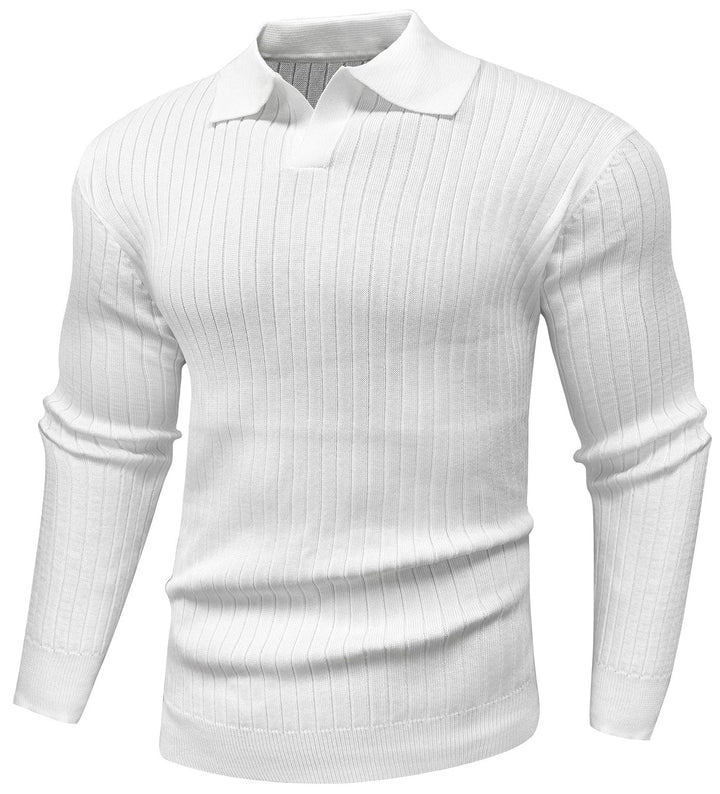 Lion Style | Men’s Ribbed Knit Polo Sweater
