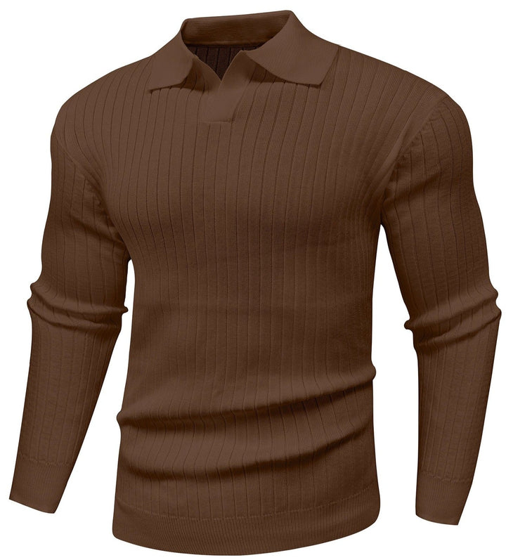 Lion Style | Men’s Ribbed Knit Polo Sweater