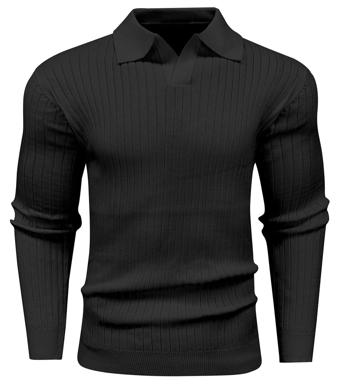 Lion Style | Men’s Ribbed Knit Polo Sweater