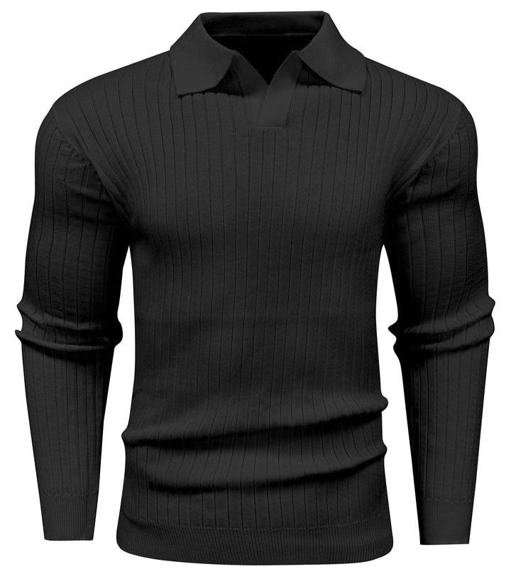 Lion Style | Men’s Ribbed Knit Polo Sweater
