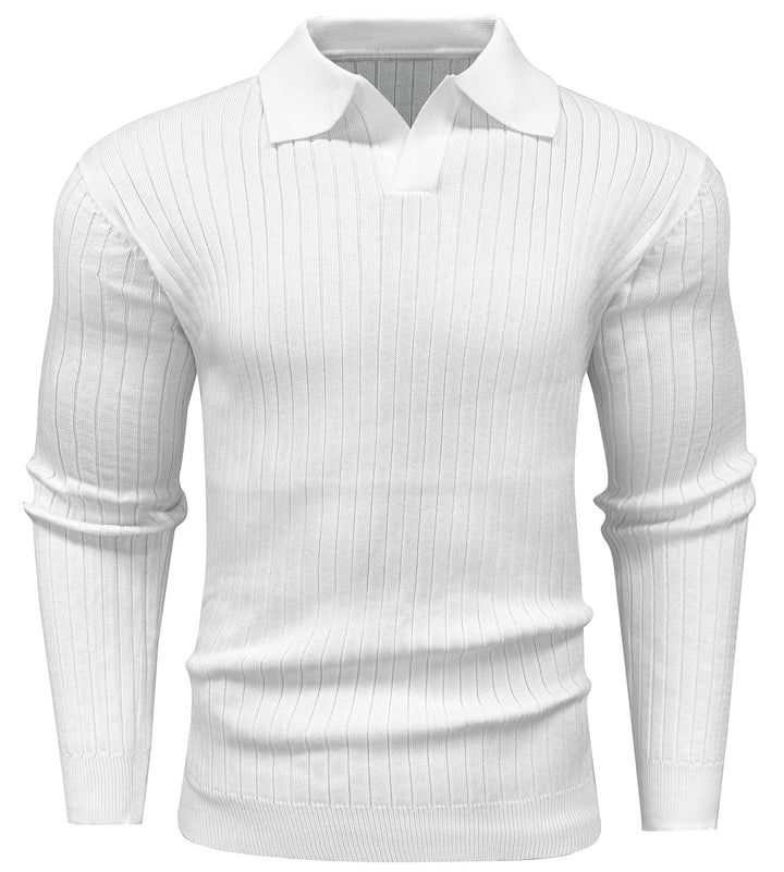 Lion Style | Men’s Ribbed Knit Polo Sweater