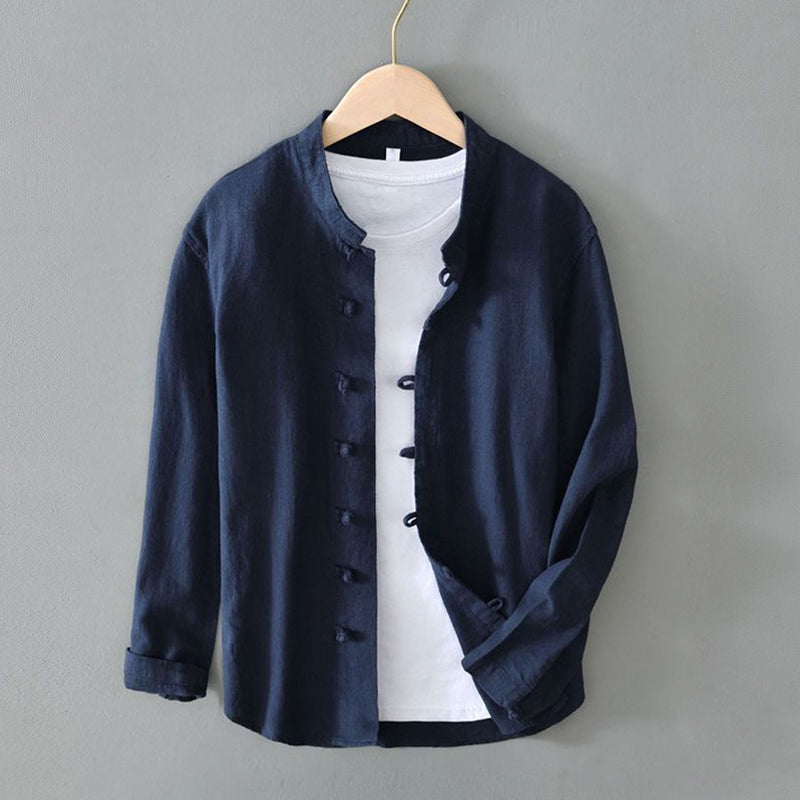Lion Style | Men’s Vintage Mandarin Shirt