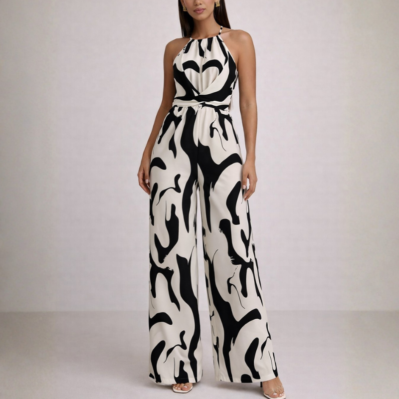 Lion Style | Women’s Belted Palazzo Jumpsuit