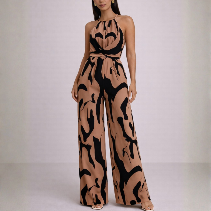 Lion Style | Women’s Belted Palazzo Jumpsuit