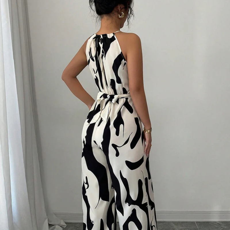 Lion Style | Women’s Belted Palazzo Jumpsuit