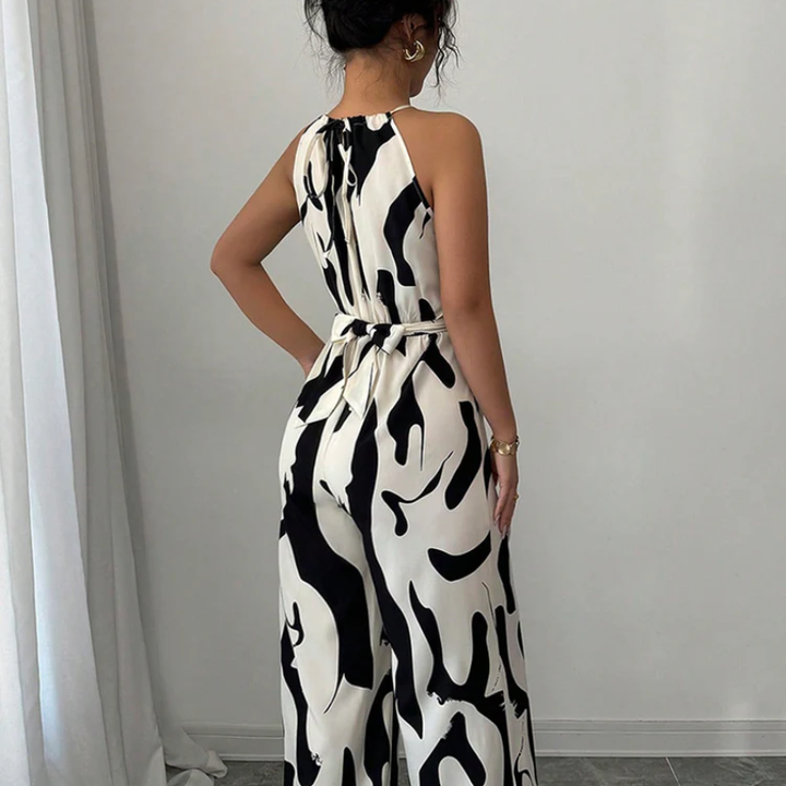 Lion Style | Women’s Belted Palazzo Jumpsuit