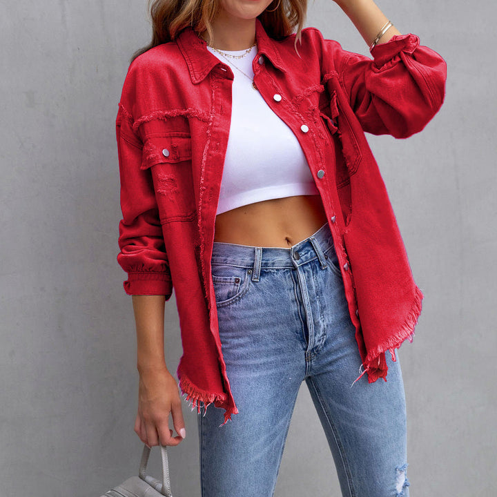 Lion Style | Women’s Distressed Denim Jacket