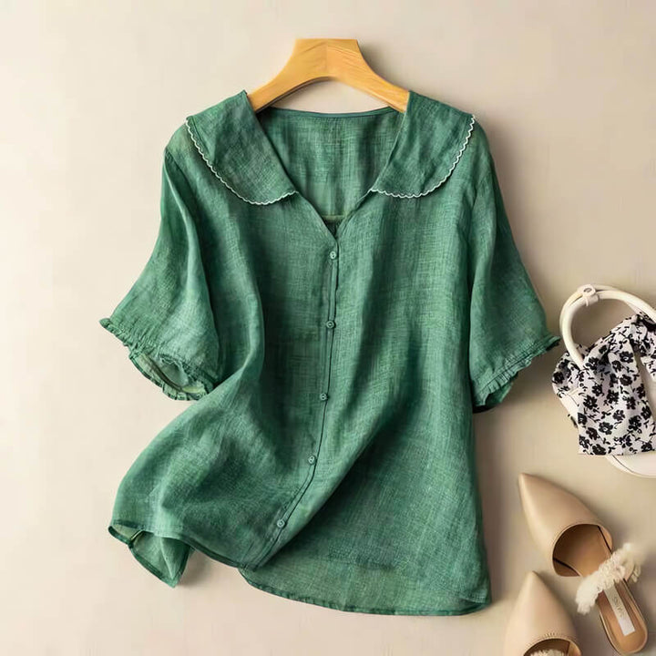 Lion Style | Women’s Loose Fit Collar Blouse