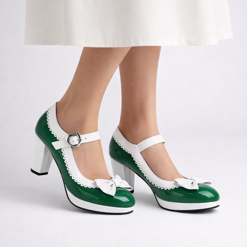 Lion Style | Women’s Patent Bow Block Heels