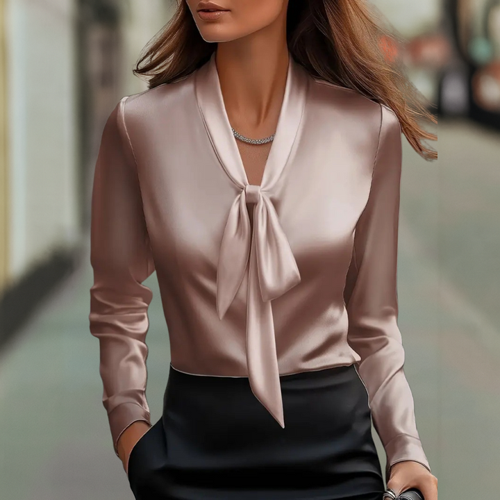 Lion Style | Women’s Satin Bow Blouse