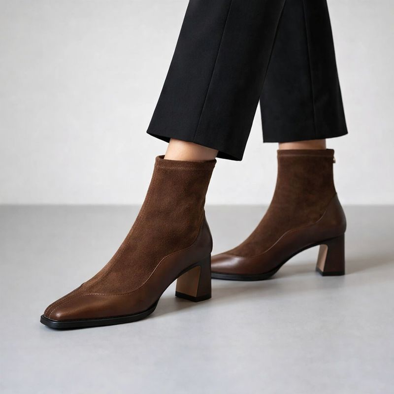 Lion Style | Women’s Square Toe Heeled Boots