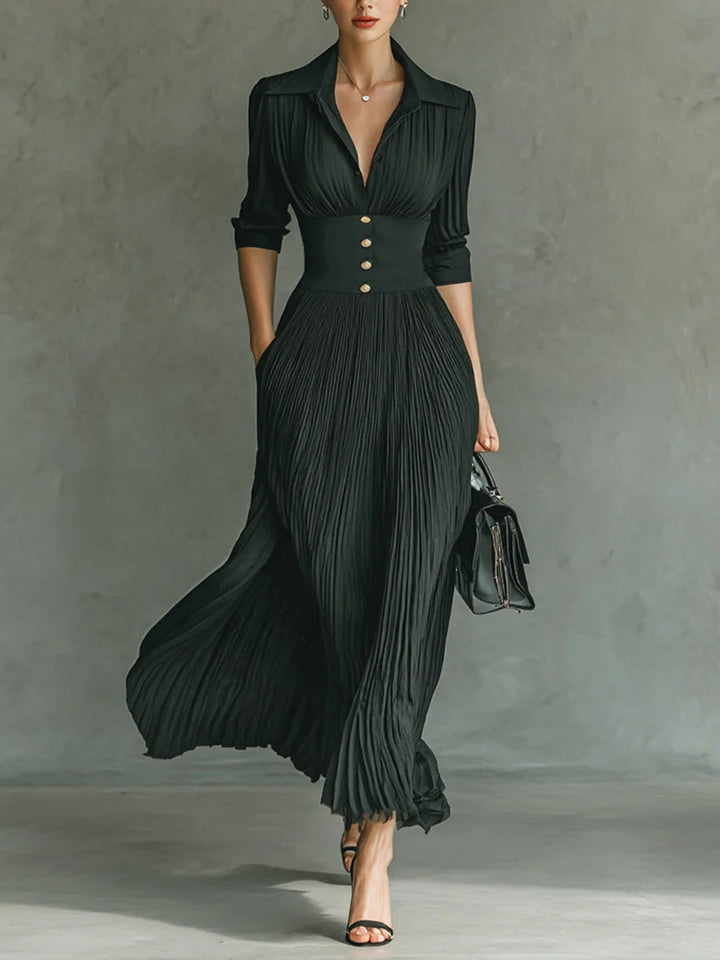 Lion Style | Women’s Vintage Collar Maxi Dress