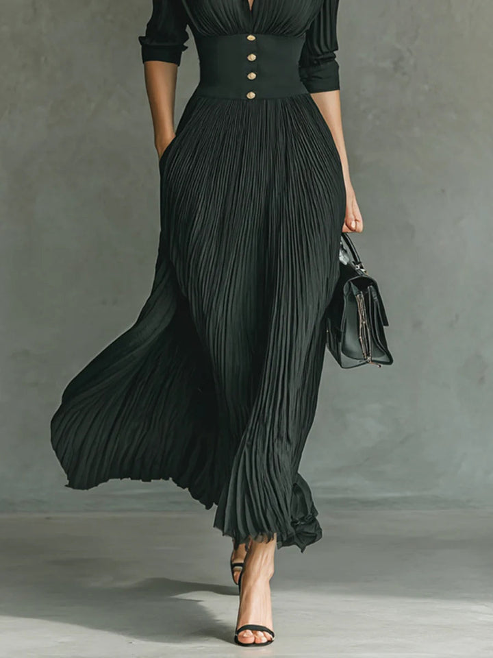 Lion Style | Women’s Vintage Collar Maxi Dress