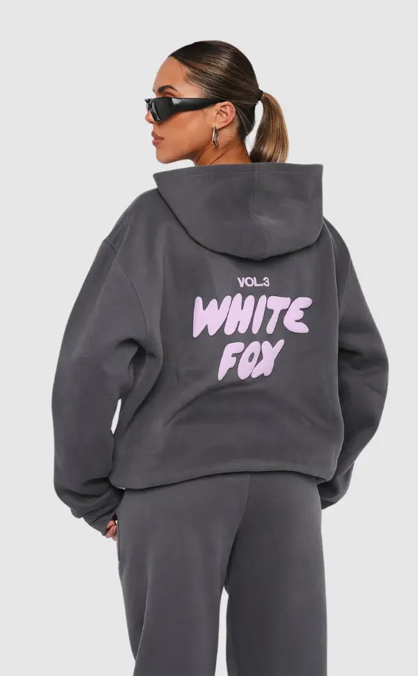 Lion Style | Women’s White Fox Hoodie Set