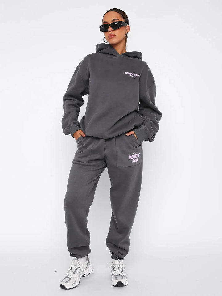 Lion Style | Women’s White Fox Hoodie Set