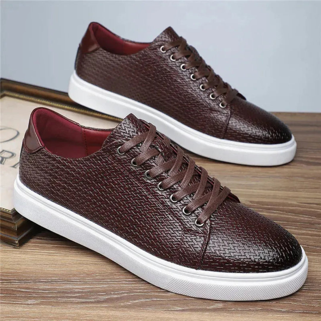 Luciano Handwoven Leather Sneakers