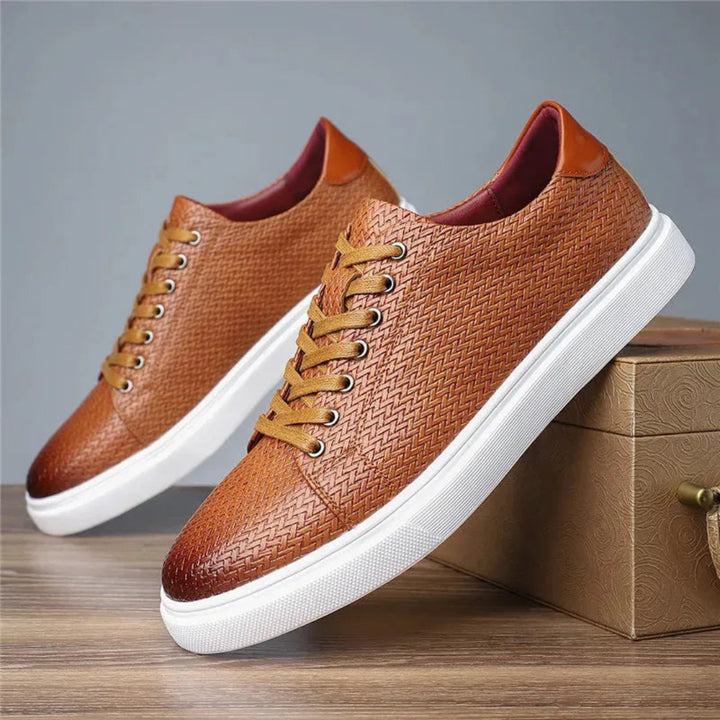 Luciano Handwoven Leather Sneakers
