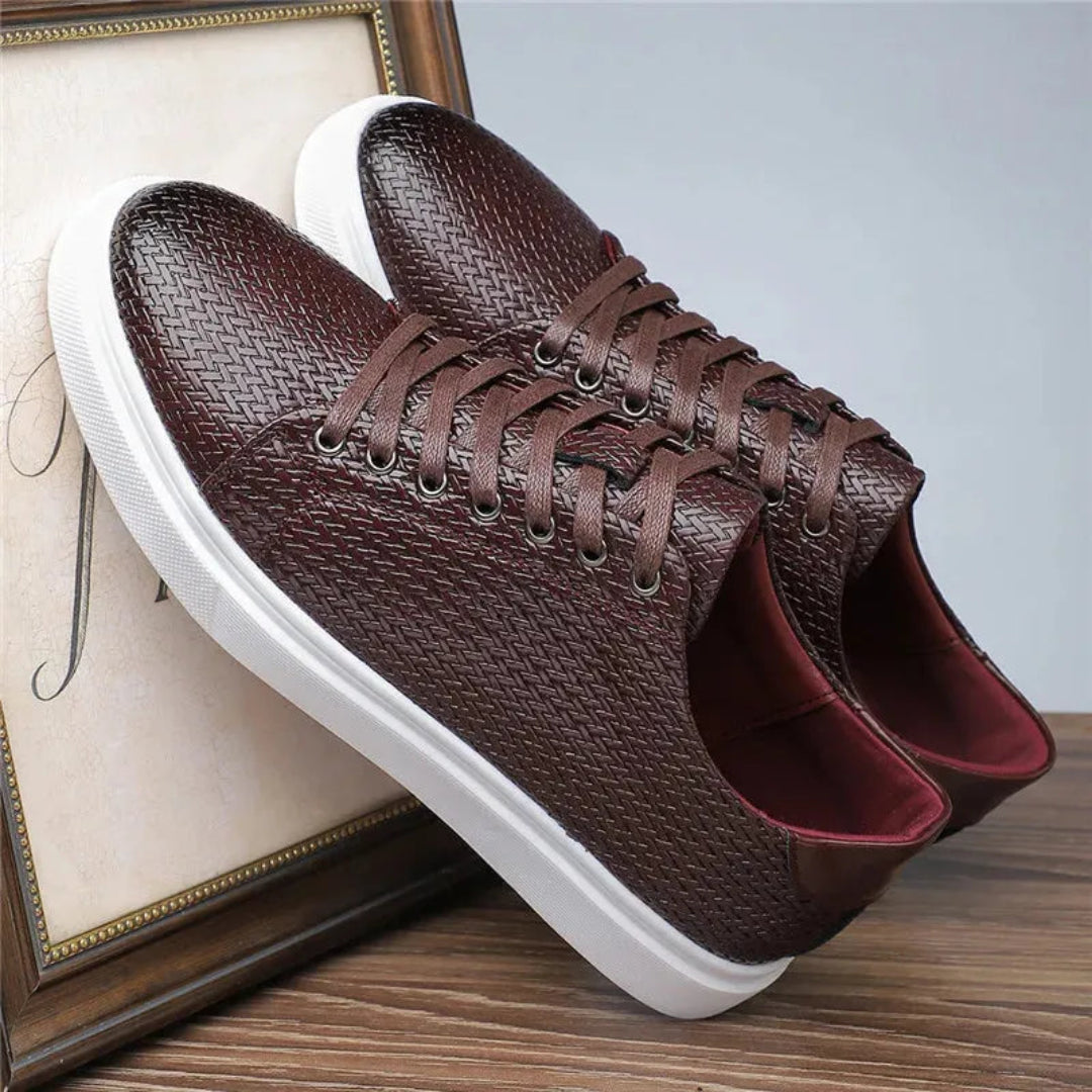 Luciano Handwoven Leather Sneakers