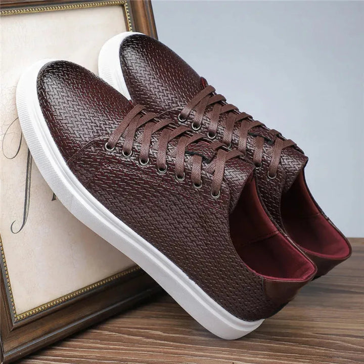 Luciano Handwoven Leather Sneakers
