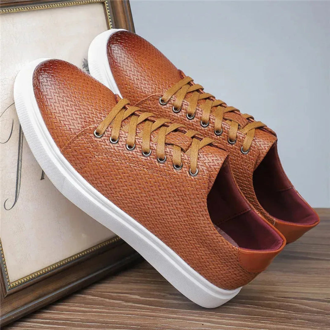 Luciano Handwoven Leather Sneakers