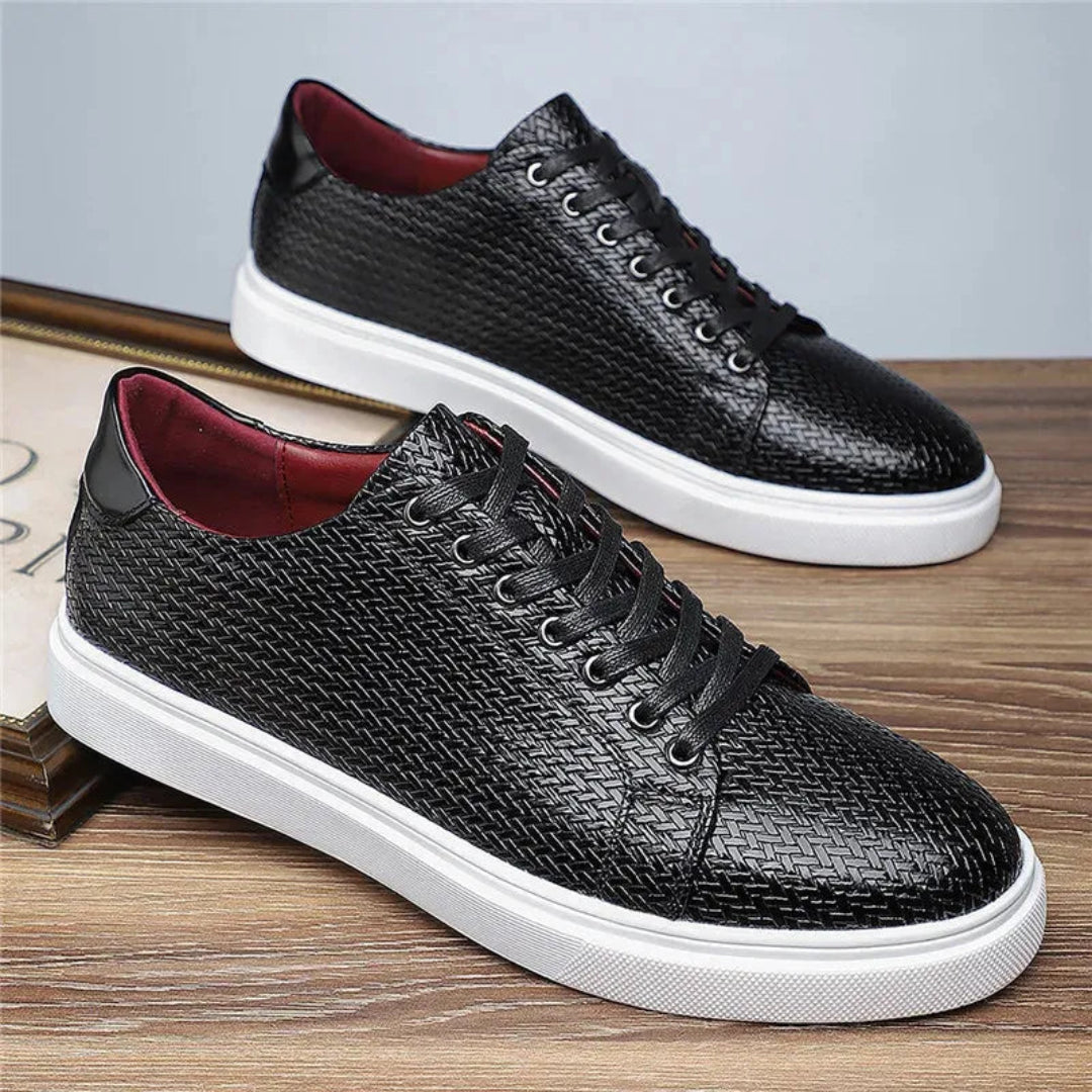 Luciano Handwoven Leather Sneakers