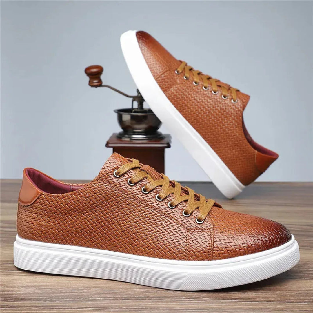 Luciano Handwoven Leather Sneakers
