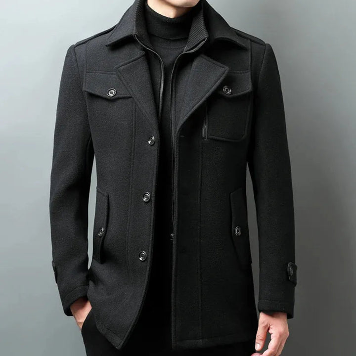 Marc Button-Up Wool-Blend Overcoat