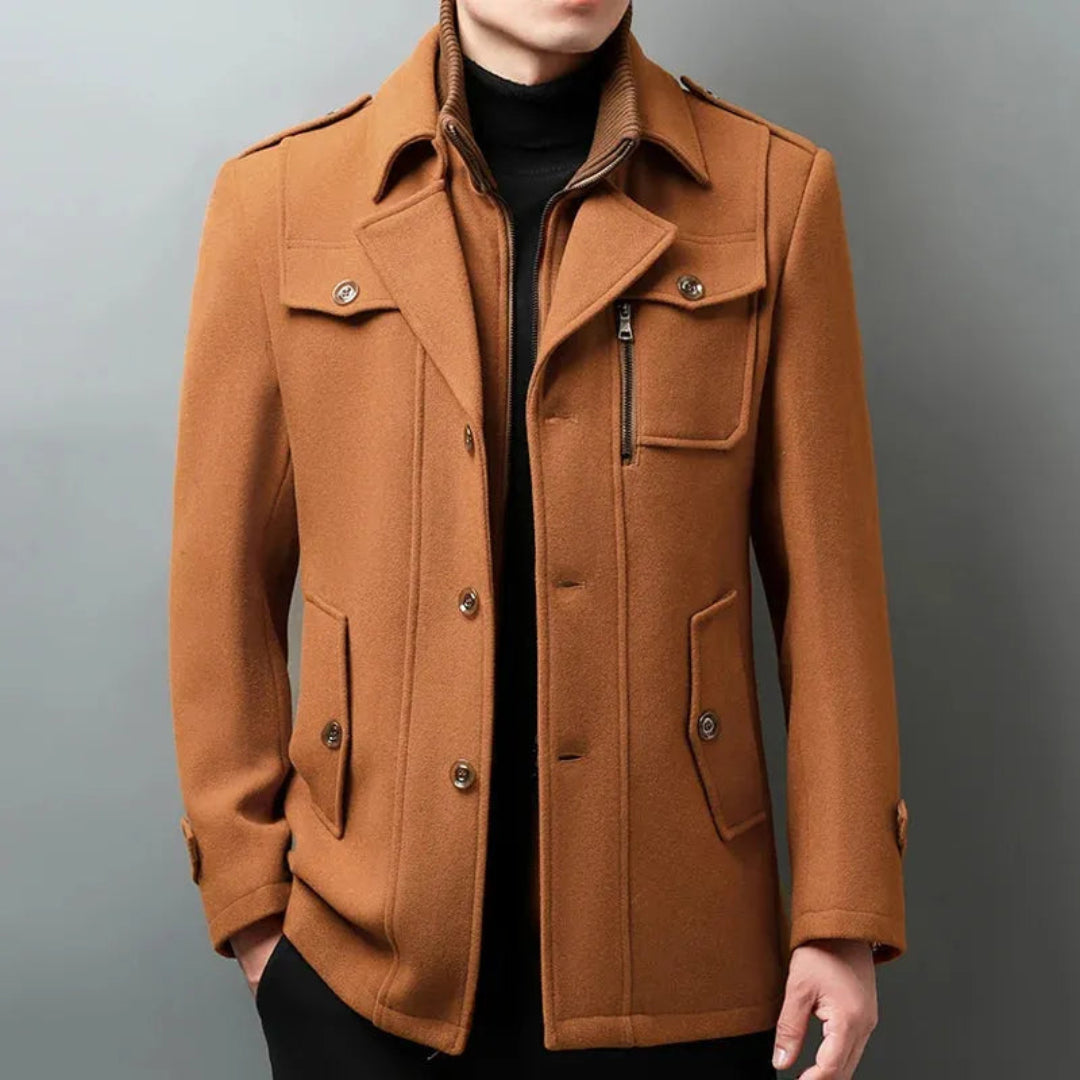 Marc Button-Up Wool-Blend Overcoat