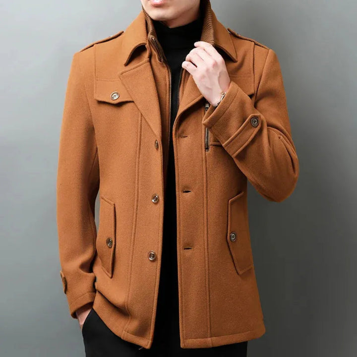 Marc Button-Up Wool-Blend Overcoat