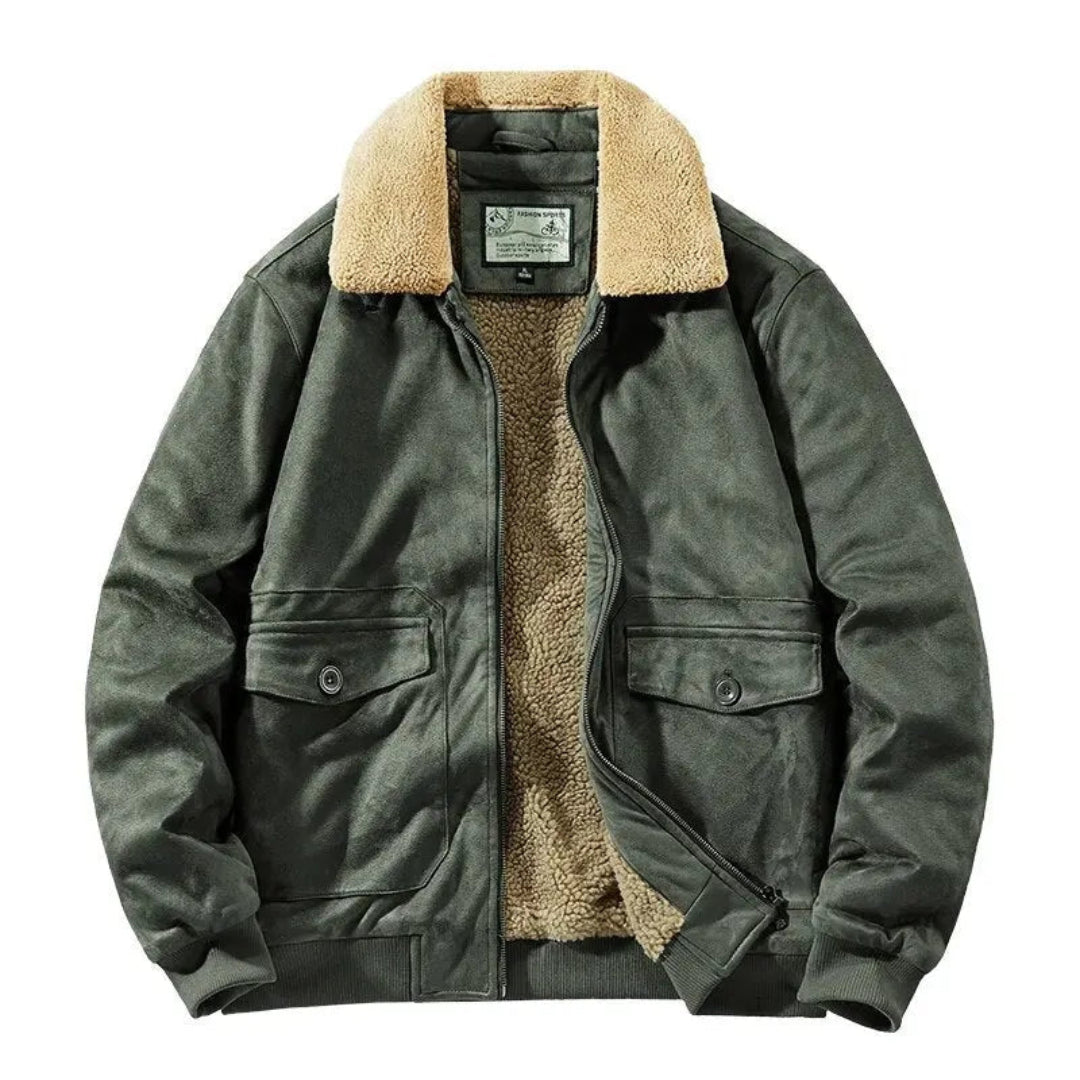 Marc Fleece-Lined Suede Jacket