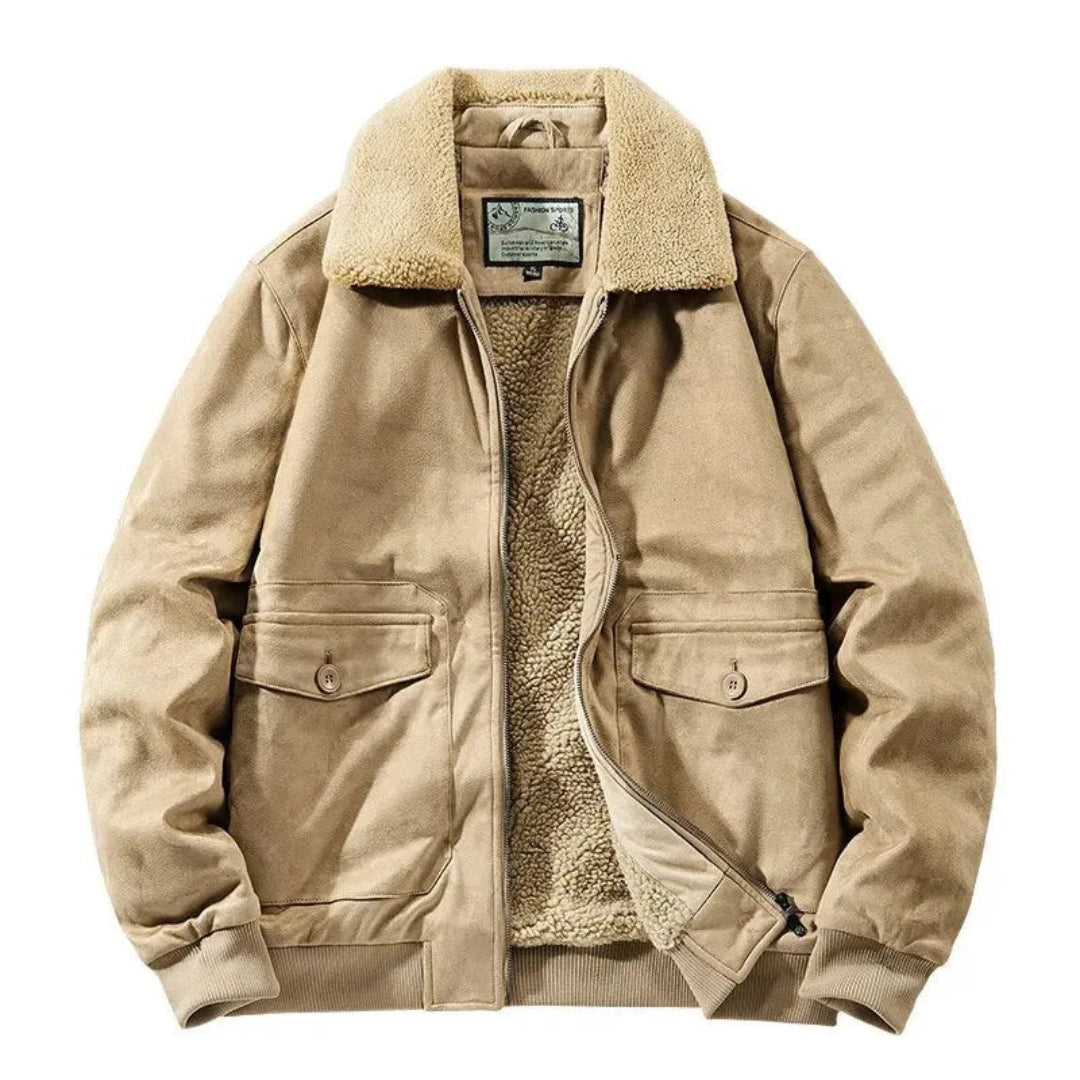 Marc Fleece-Lined Suede Jacket