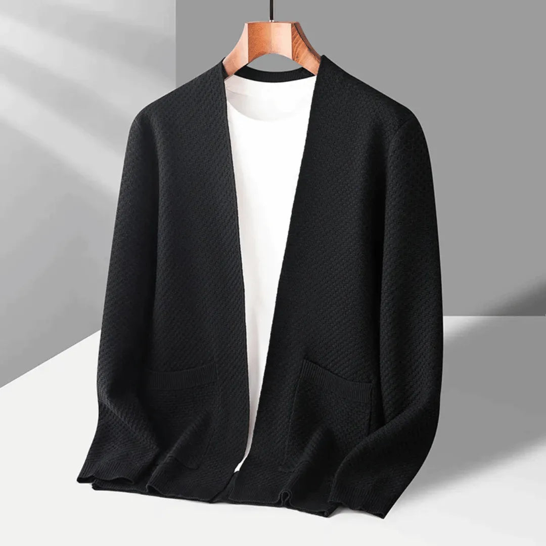 Mathieu Jacquard Pattern Cardigan