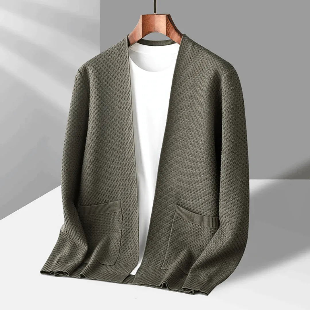 Mathieu Jacquard Pattern Cardigan