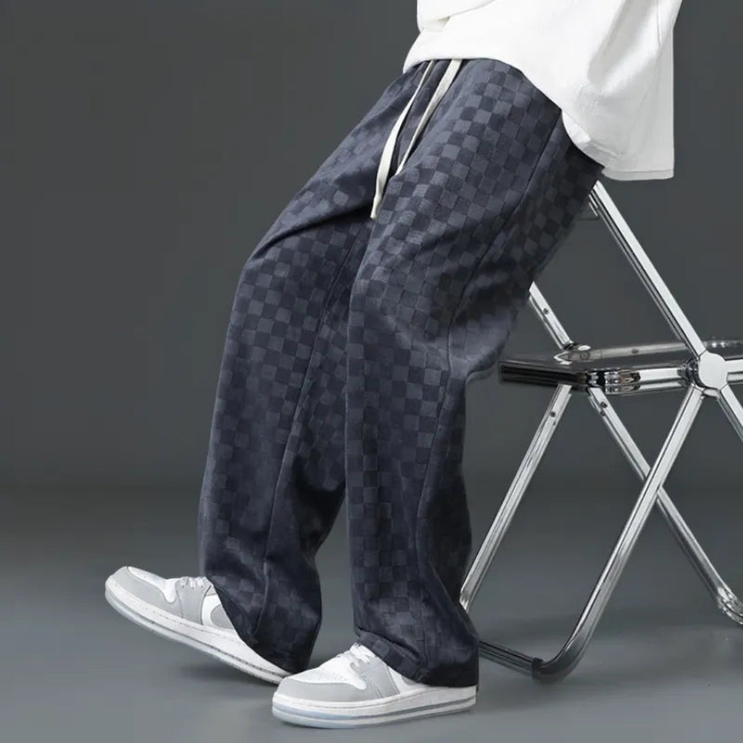 LS | Maverick Checkered Track Pants