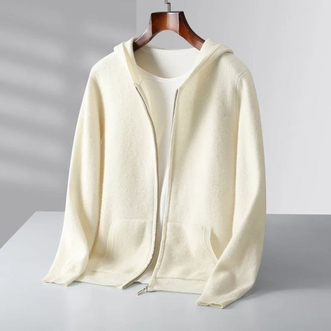 Maverick Merino Hooded Full-Zip Sweater