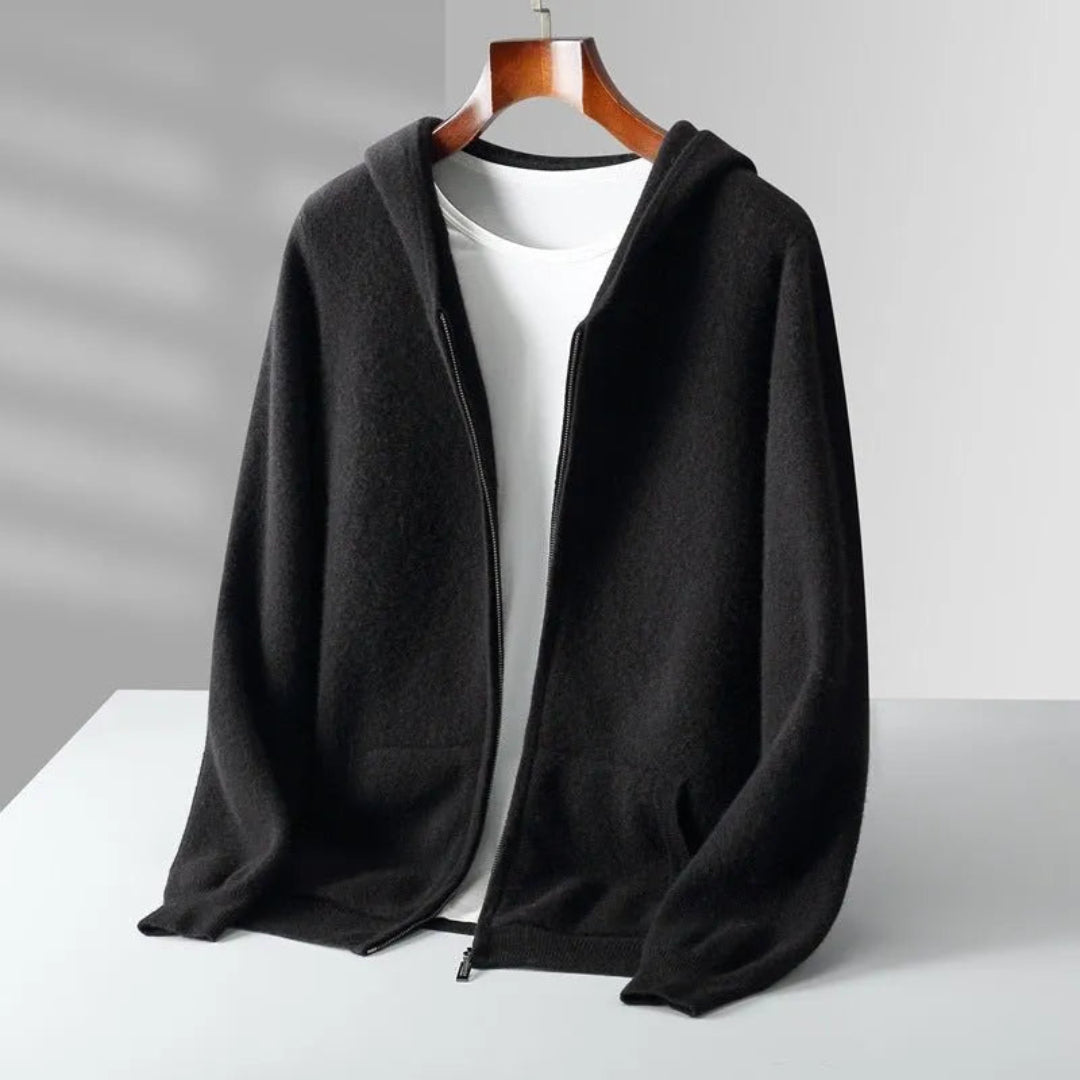 Maverick Merino Hooded Full-Zip Sweater