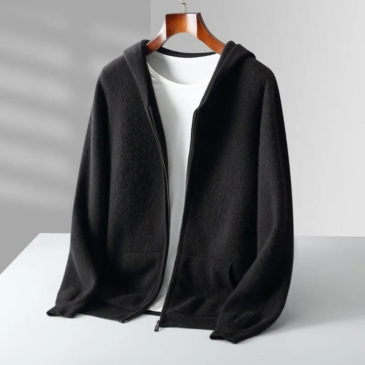 Maverick Merino Hooded Full-Zip Sweater