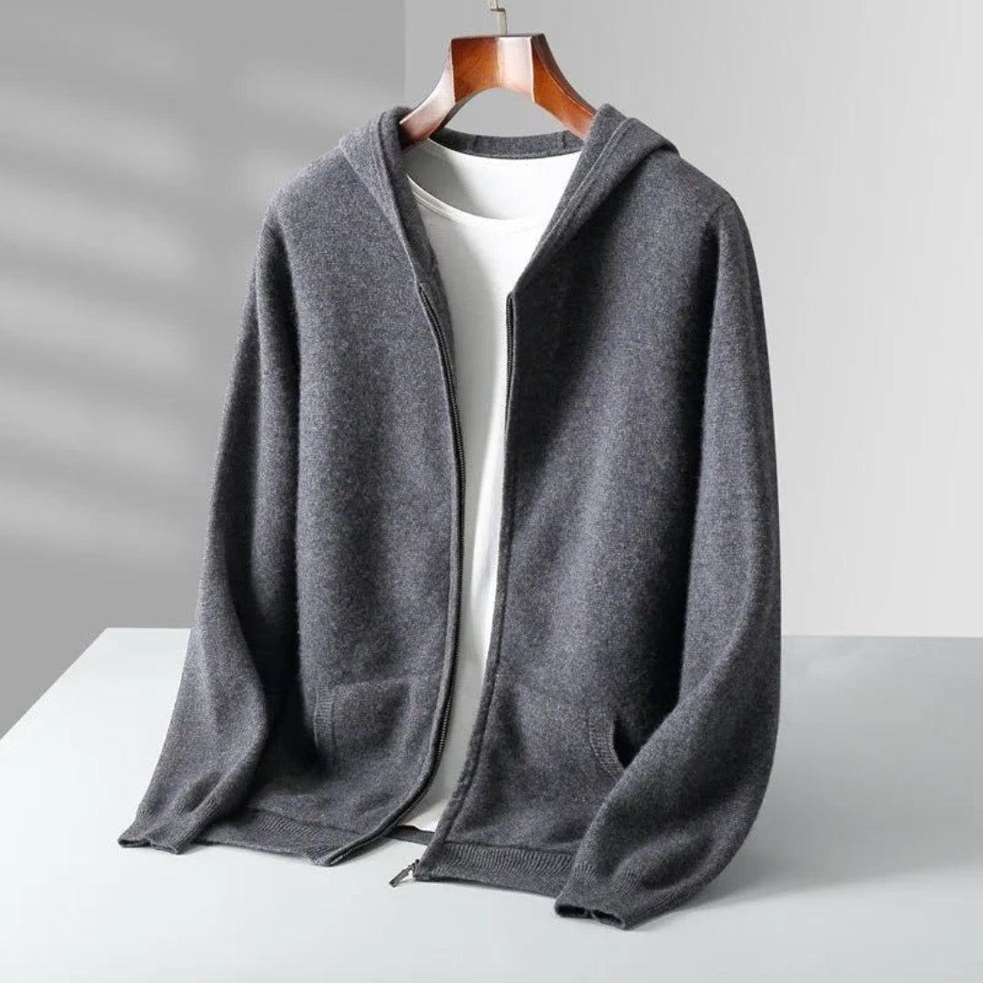 Maverick Merino Hooded Full-Zip Sweater