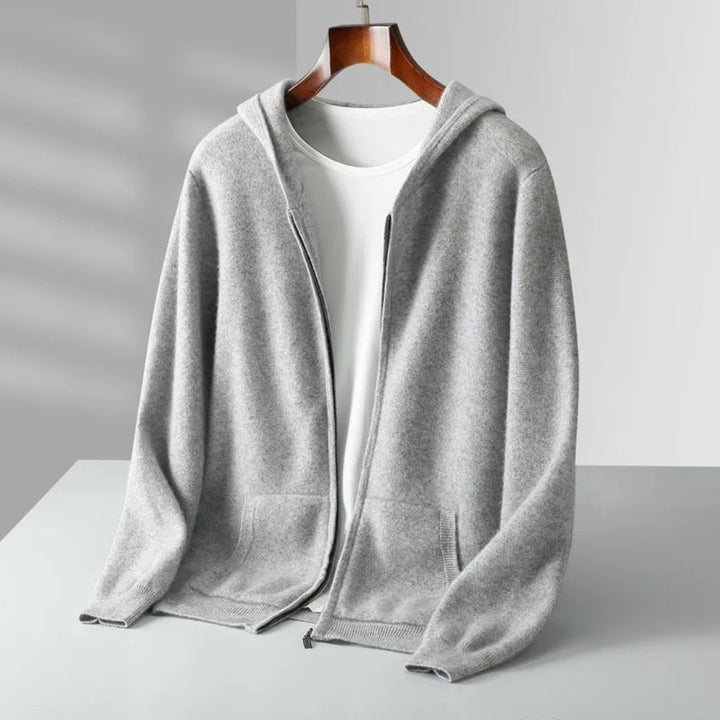 Maverick Merino Hooded Full-Zip Sweater