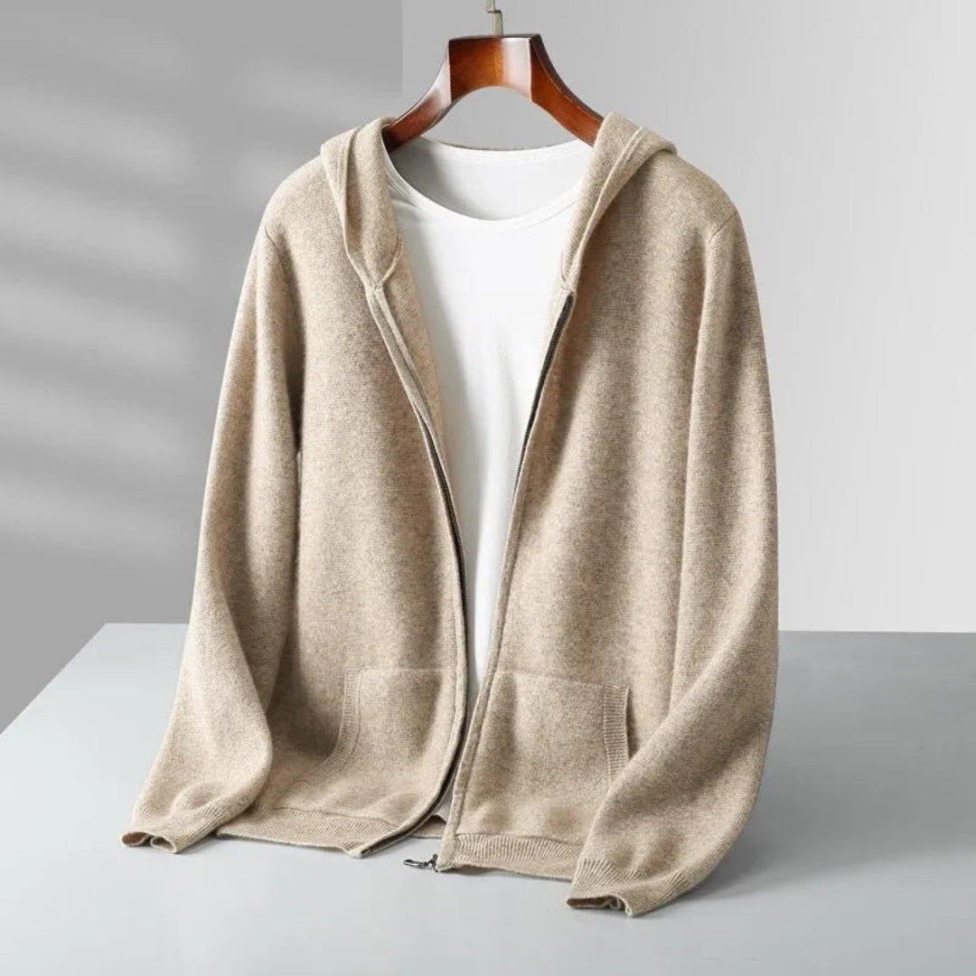 Maverick Merino Hooded Full-Zip Sweater